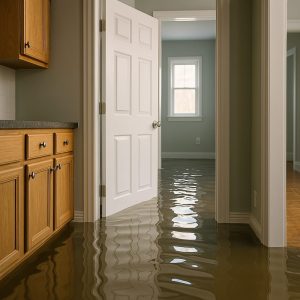 Wasserrohrbruch geplatzt - Überschwemmtes Haus - Überschwemmung im Haus - Sanitär Notdienst Fabeos